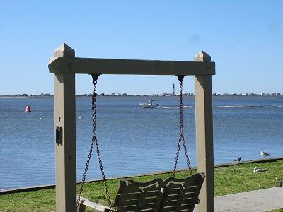 Southport NC Waterfront - swings 